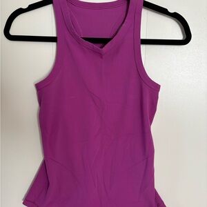 Lululemon Magenta Tank Top - Sleek V-Neck Active Top